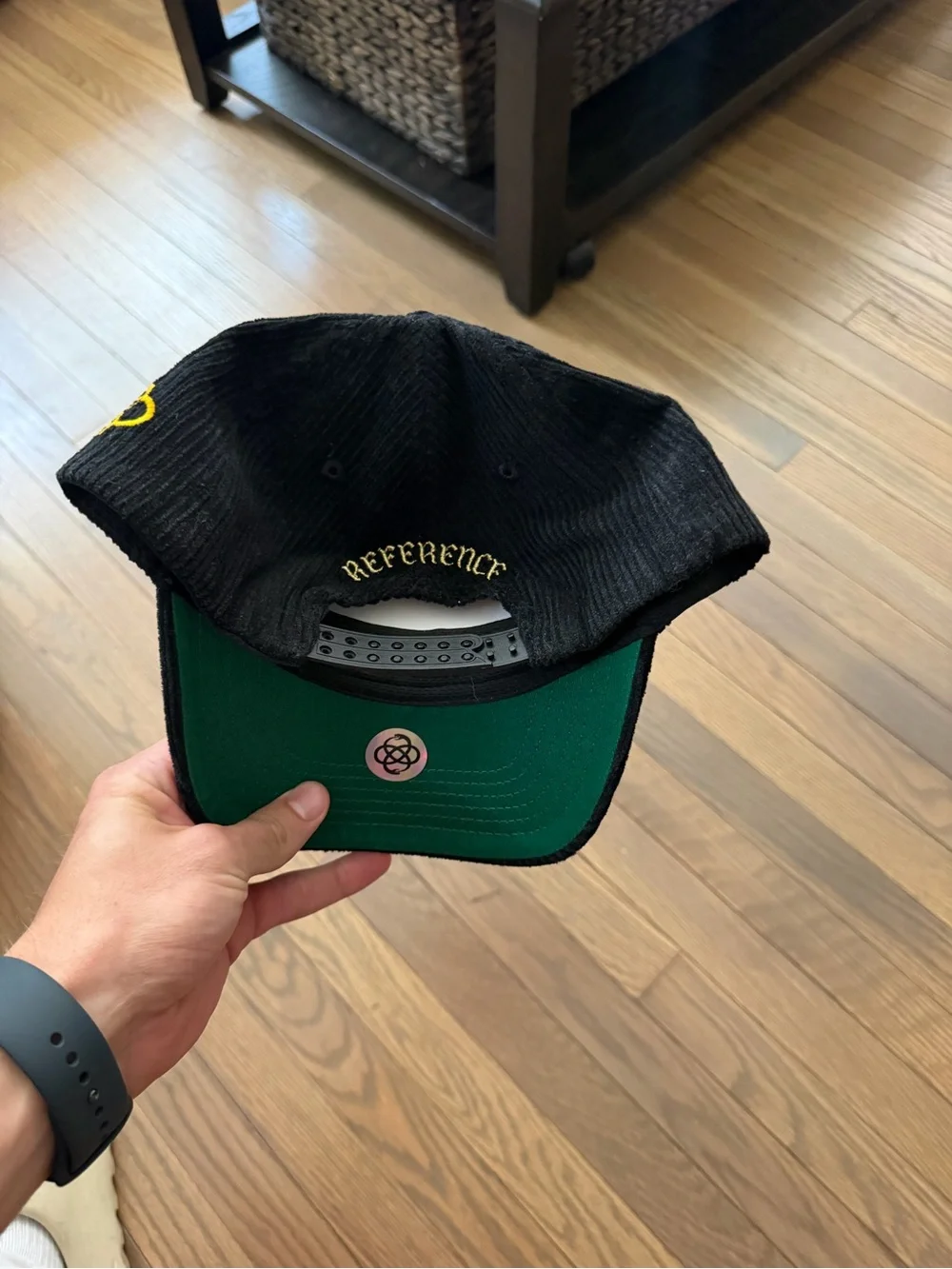 LA Lakers/Dodgers Black & Yellow Corduroy A-frame Hat